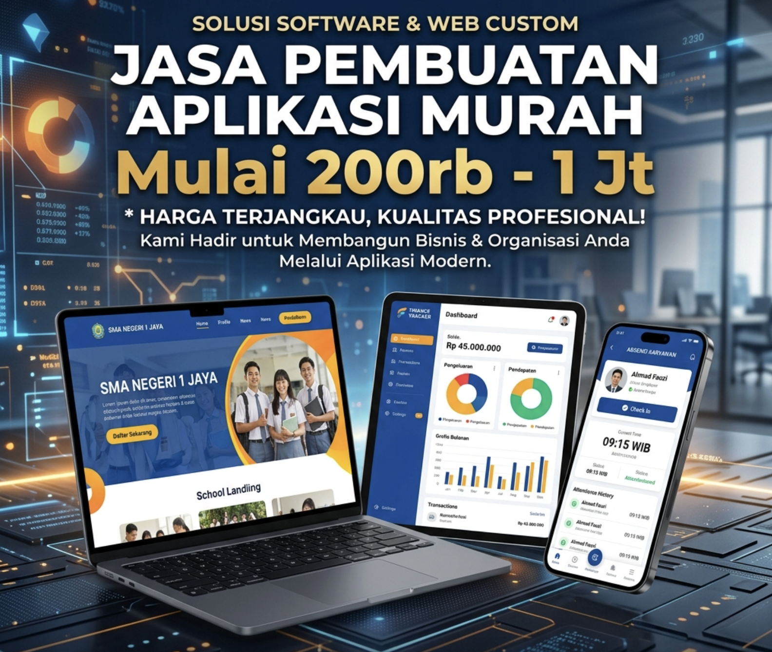 Jasa Pembuatan Aplikasi Murah & Berkualitas: Mulai 200 Ribu - 1 Juta Saja!